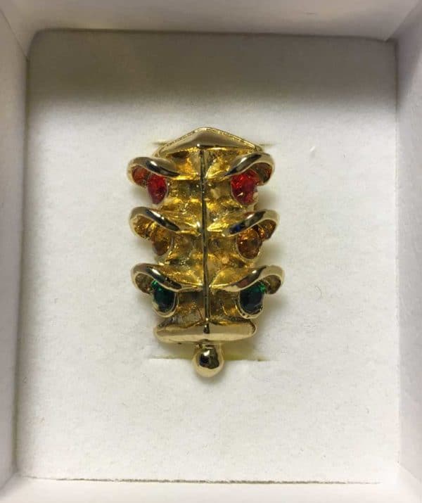 Gold-tone Traffic Signal Pin