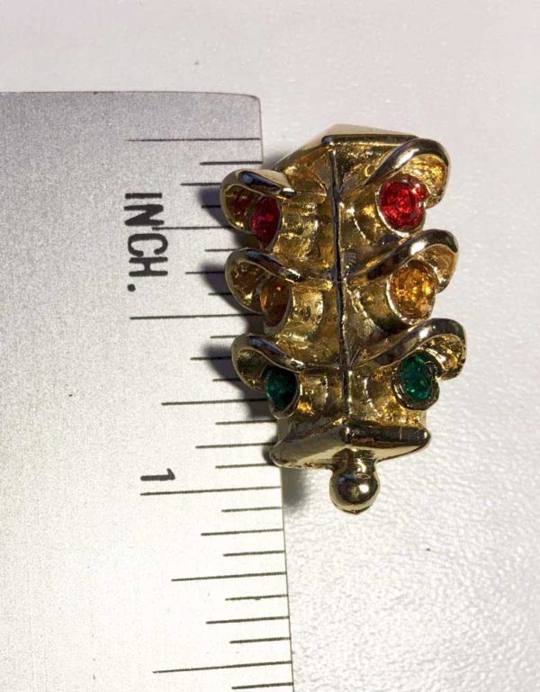 Gold-tone Traffic Signal Pin - Image 3