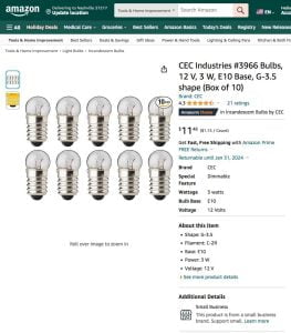 Yacker Tracker bulbs for a very reasonable price.
