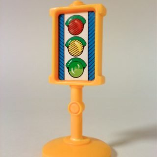 Fisher Price LIttle People plastic with sticker face signal