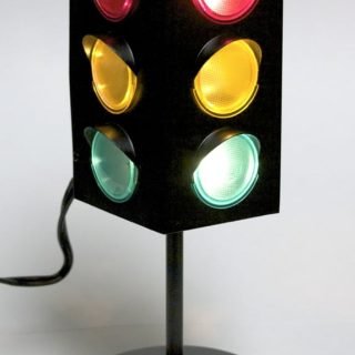 Photo of an Aluminum 120-volt Lamp