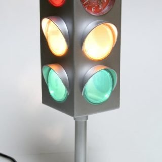 Photo of a Lamp with Imbedded Clock