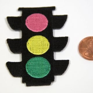 Traffic signal iron-on patch