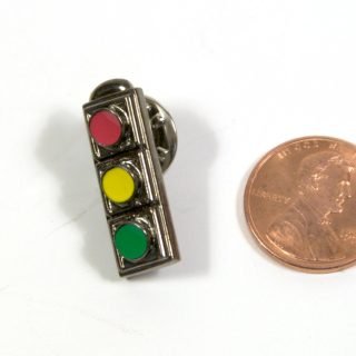 Metal traffic signal pin