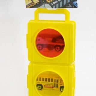 Mattel Matchbox car carrier case with three cars, 2002