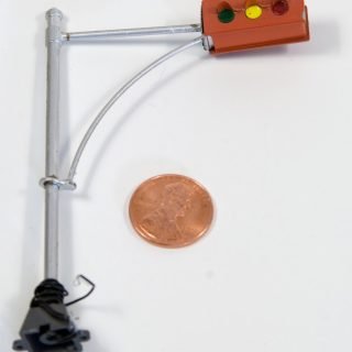 Tyco-Town Roadsiders HO scale metal horizontal signal with plastic pole and mast, #115:129
