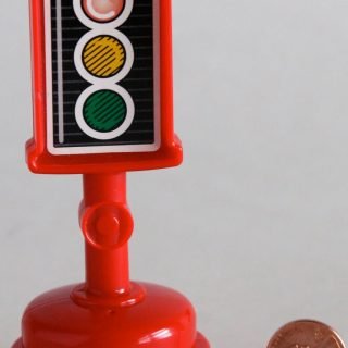 Red Fisher Price Little People plastic signal