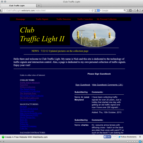 Image of the Club Traffic Light 2q website