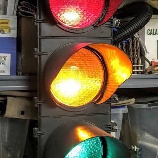 Safetran polycarbonate 8-inch traffic light