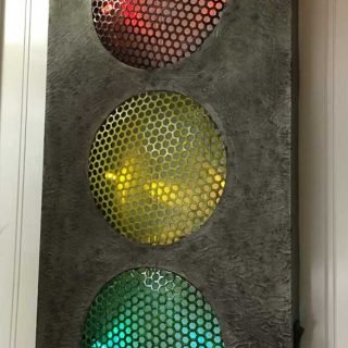 Aluminum LED-lit wall art