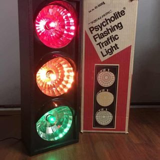Realistic (Radio Shack) Psycholite Flashing Traffic Light, Catalog No. 42-3026, sold from 1985 to 1990