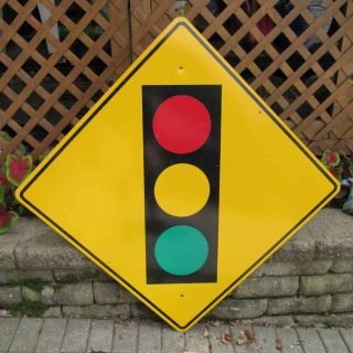 Signal Ahead 36" reflective sign