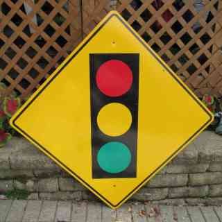 Signal Ahead 36" reflective sign