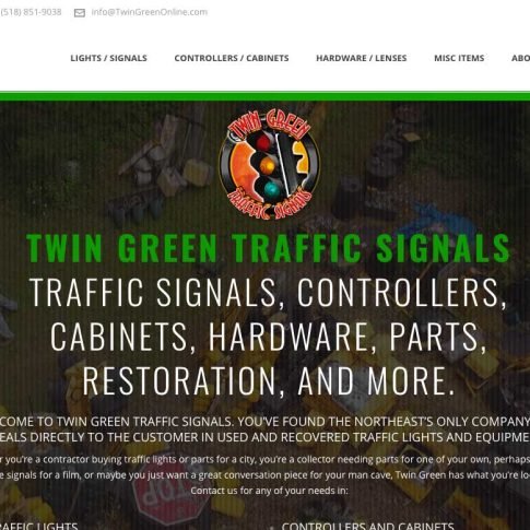 Image of the Twin Green Traffic Signals website