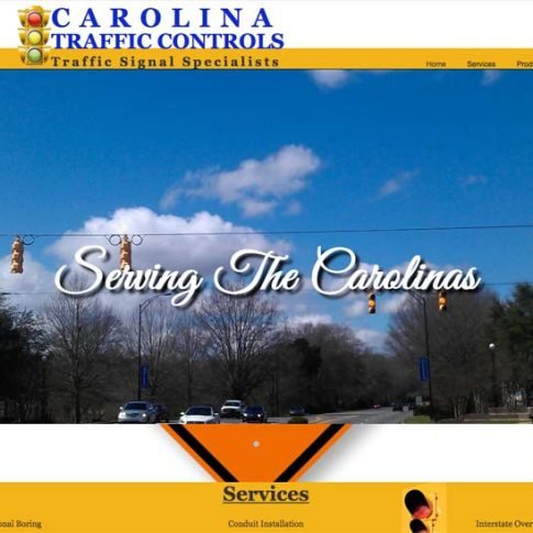 Carolina Traffic Controls website grab