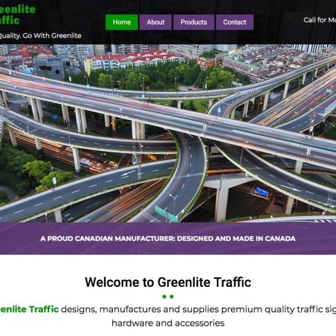 Image of the GreenLite Traffic website