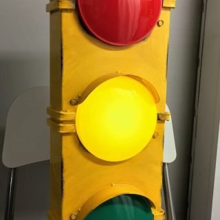 Metal Hobby Lobby Battery Powered Traffic Signal