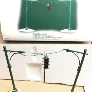 Lighte Department 56 Village Main Street Stoplights #800080 4-way Traffic Light on a Span Wire