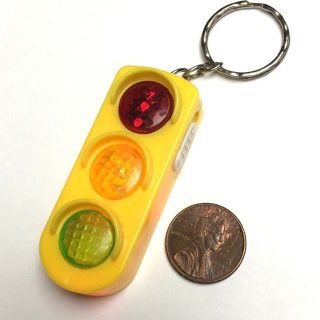 Lighted yellow keychain
