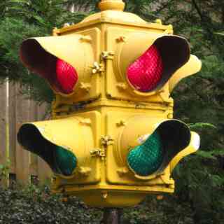 Real traffic lights in my collection make great conversation pieces