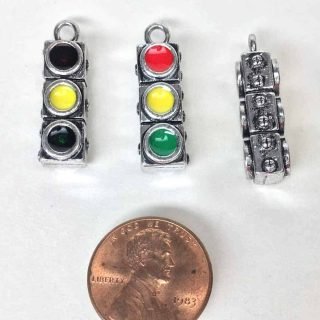 Photo of Small Traffic Light Zipper Pulls or Charms