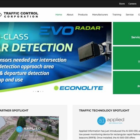 Traffic Control Corporation website grab