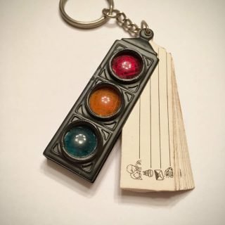 Photo of a Traffic Light Address Book Keychain