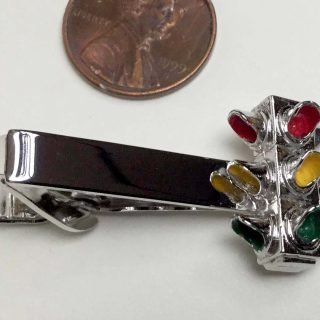 Silver Traffic Light Tie Clip