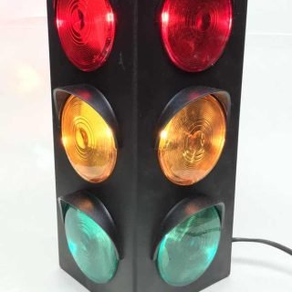 Photo of Plastic three-way randomly blinking decorative traffic light