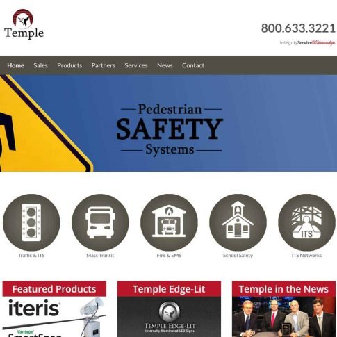Temple - Traffic control equipment supplier and service for the south eastern US.