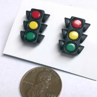 Black Traffic Signal Earrings