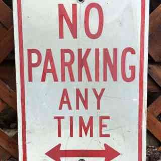 No Parking Any Time street sign