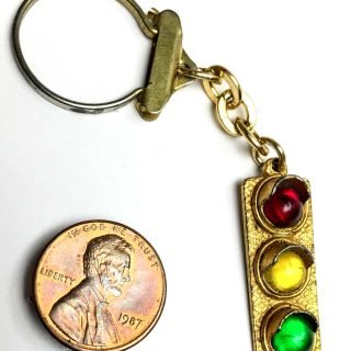 French Traffic Signal Key Chain