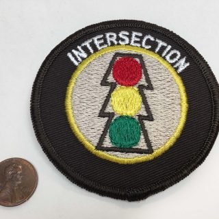 Intersection Police Brown Iron-on Patch