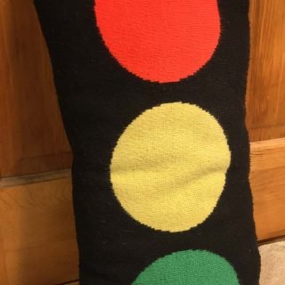The Land of Nod Traffic Light Pillow From the Traffic Jam bedding collection
